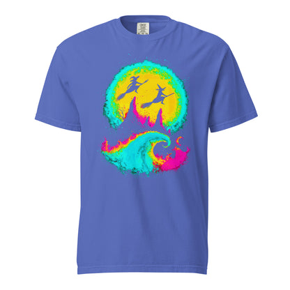 NEON Halloween-Kollektion 2024 - No. 13 - Schweres textilgefärbtes Unisex-T-Shirt - in 6 Farben