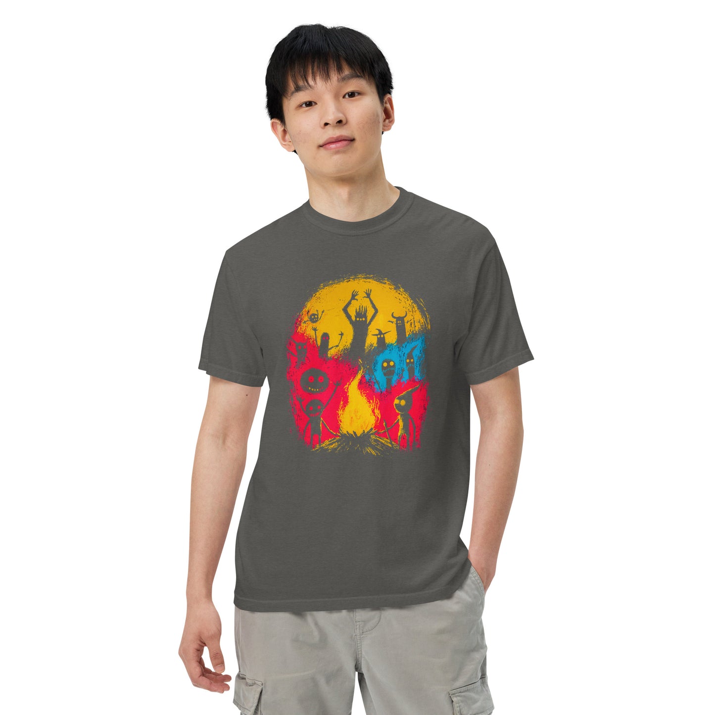 Halloween-Kollektion 2024 - No. 01 - Schweres textilgefärbtes Unisex-T-Shirt - in 3 Farben
