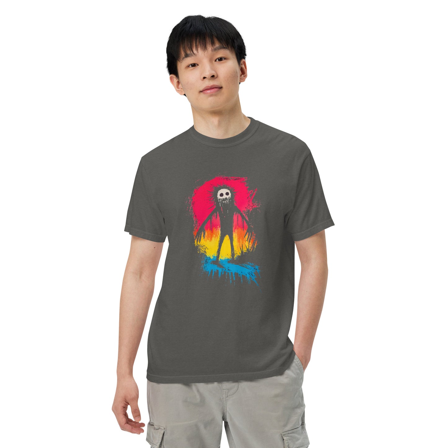 Halloween-Kollektion 2024 - No. 13 - Schweres textilgefärbtes Unisex-T-Shirt - in 3 Farben