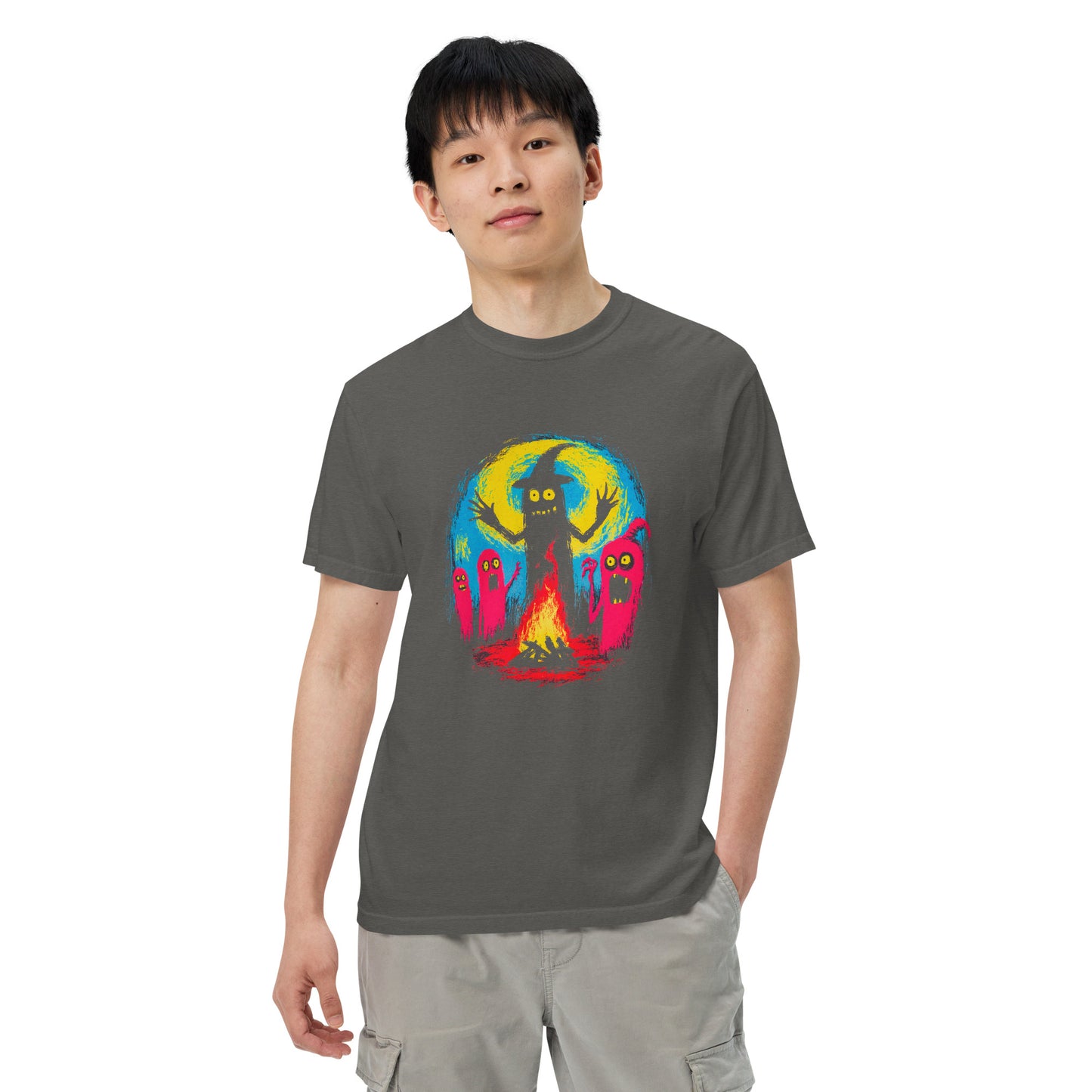 Halloween-Kollektion 2024 - No. 03 - Schweres textilgefärbtes Unisex-T-Shirt - in 3 Farben