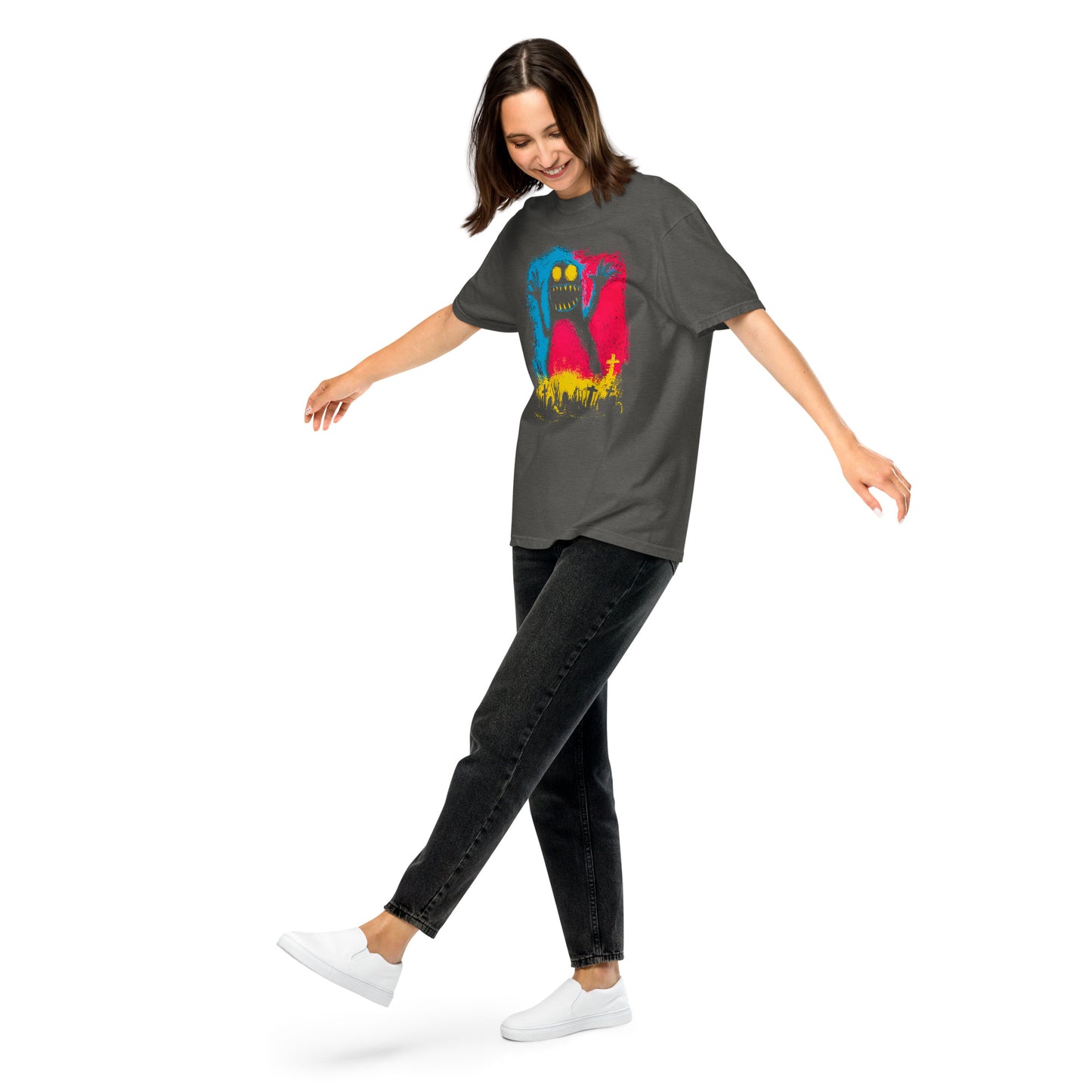 Halloween-Kollektion 2024 - No. 02 - Schweres textilgefärbtes Unisex-T-Shirt - in 3 Farben