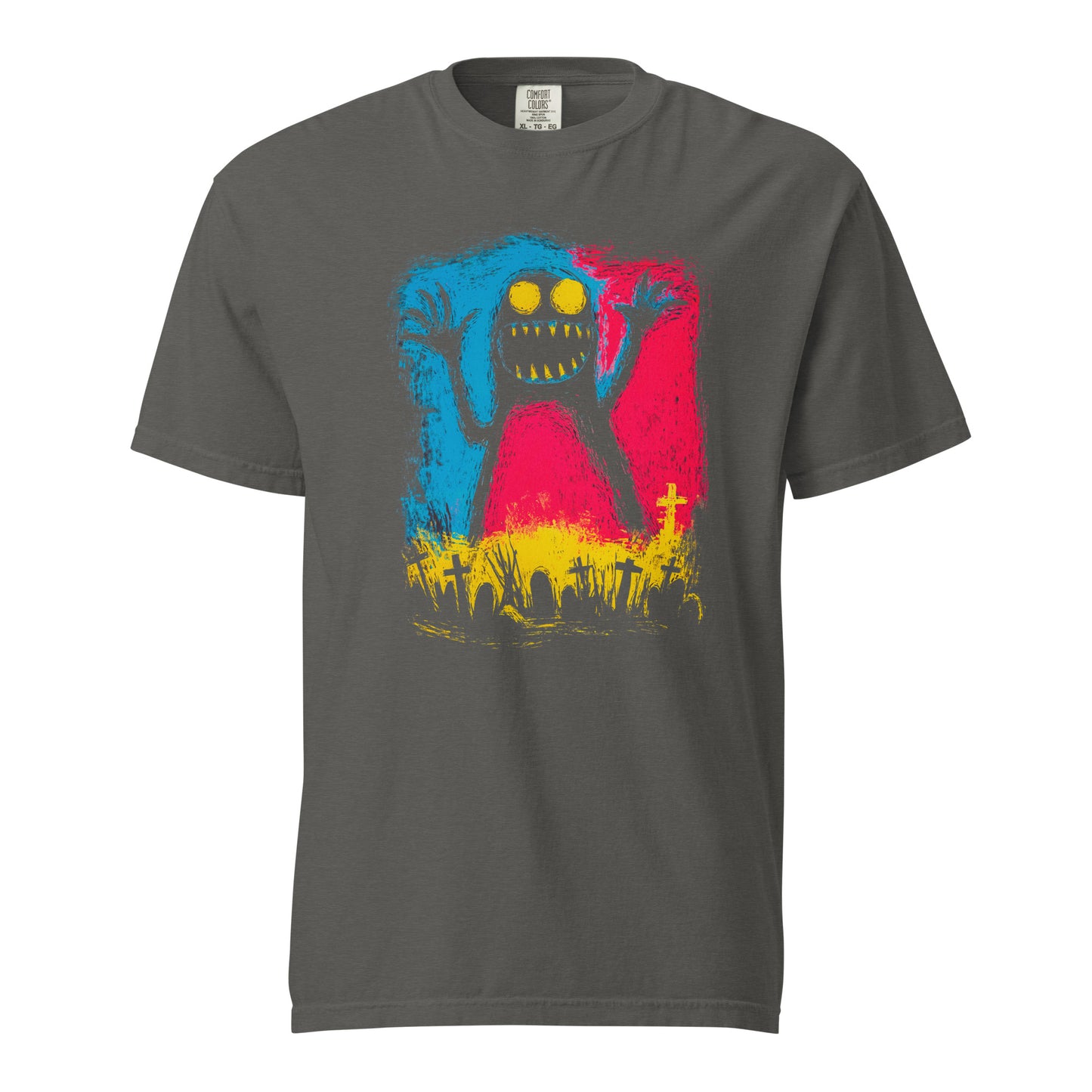 Halloween-Kollektion 2024 - No. 02 - Schweres textilgefärbtes Unisex-T-Shirt - in 3 Farben