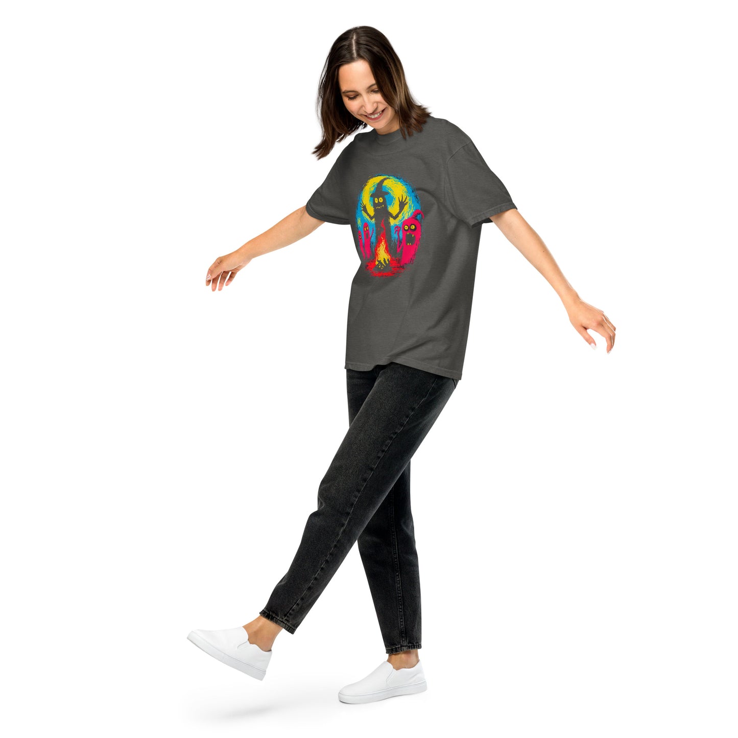 Halloween-Kollektion 2024 - No. 03 - Schweres textilgefärbtes Unisex-T-Shirt - in 3 Farben