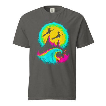 NEON Halloween-Kollektion 2024 - No. 13 - Schweres textilgefärbtes Unisex-T-Shirt - in 6 Farben