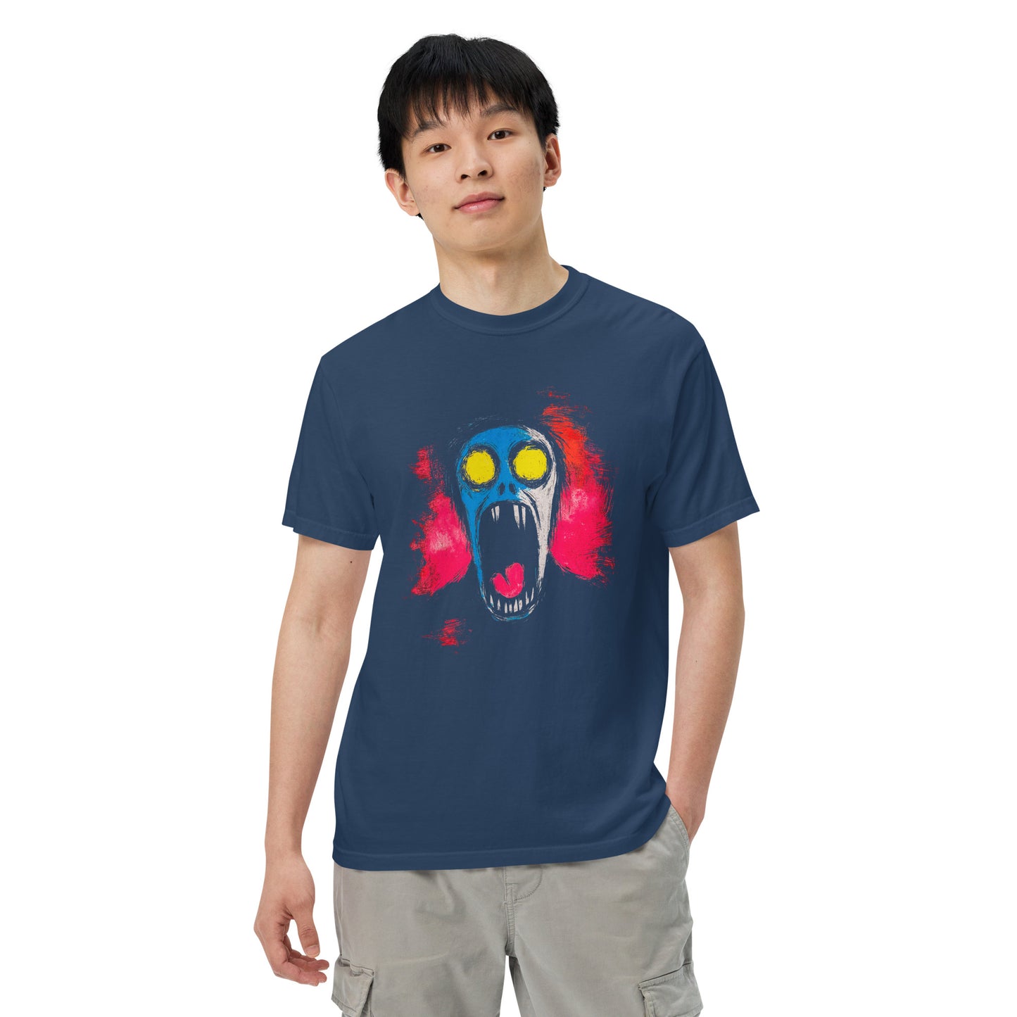 Halloween-Kollektion 2024 - No. 07 - Schweres textilgefärbtes Unisex-T-Shirt - in 3 Farben