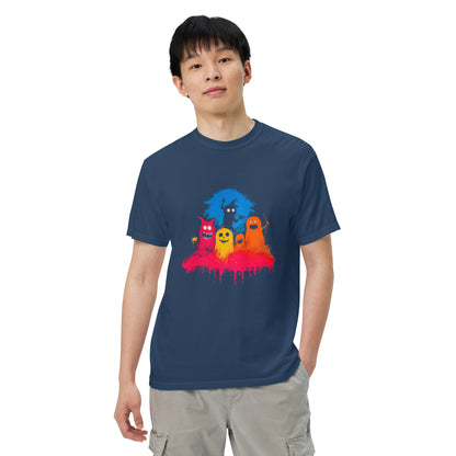 Halloween-Kollektion 2024 - No. 38 - Schweres textilgefärbtes Unisex-T-Shirt - in 3 Farben