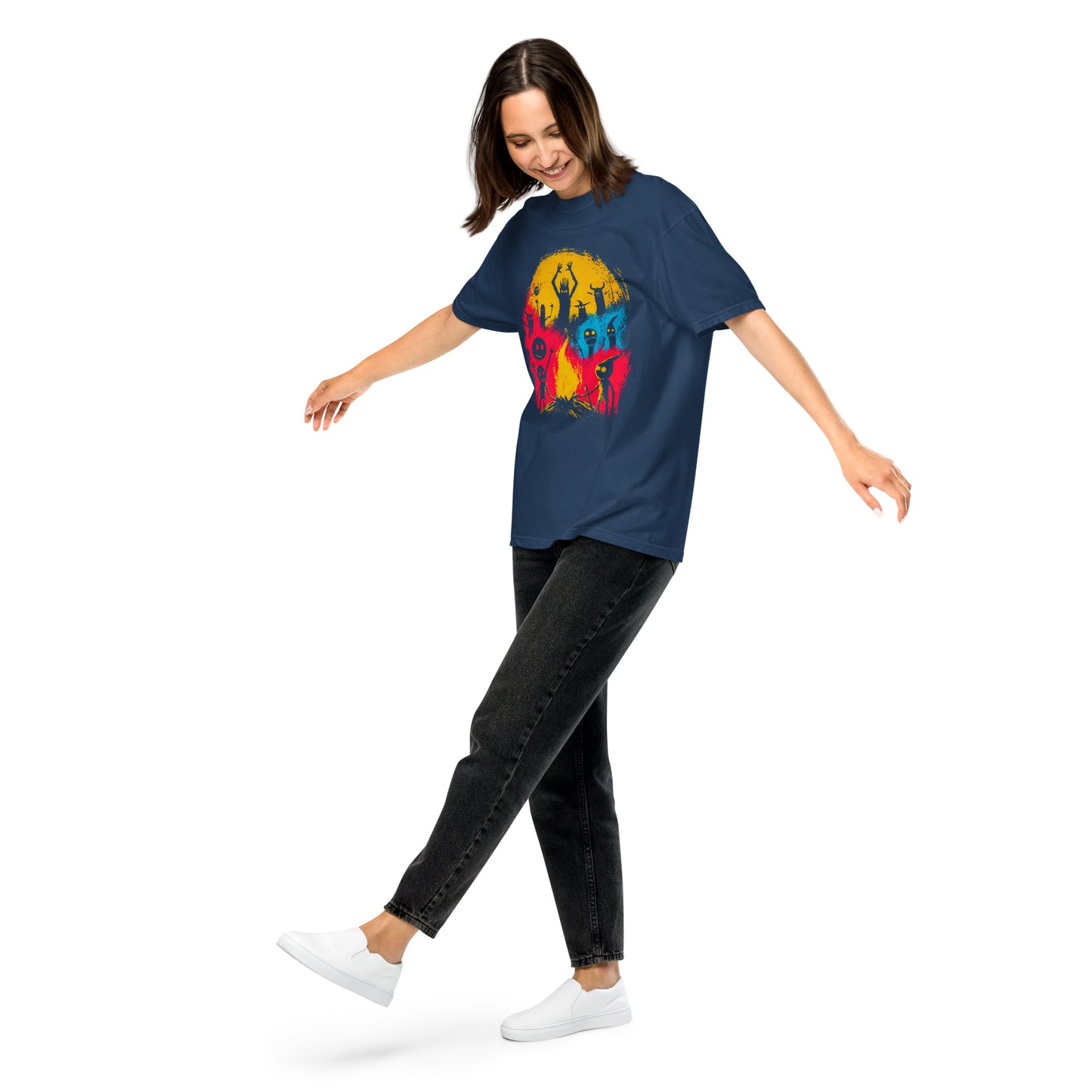 Halloween-Kollektion 2024 - No. 01 - Schweres textilgefärbtes Unisex-T-Shirt - in 3 Farben