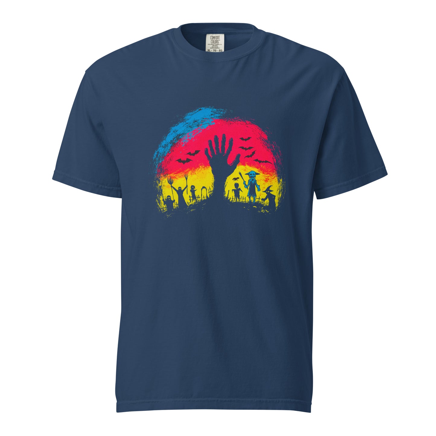 Halloween-Kollektion 2024 - No. 08 - Schweres textilgefärbtes Unisex-T-Shirt - in 3 Farben