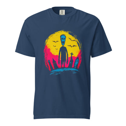 Halloween-Kollektion 2024 - No. 23 - Schweres textilgefärbtes Unisex-T-Shirt - in 3 Farben