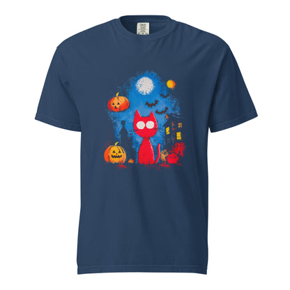 Halloween-Kollektion 2024 - No. 27 - Schweres textilgefärbtes Unisex-T-Shirt - in 3 Farben