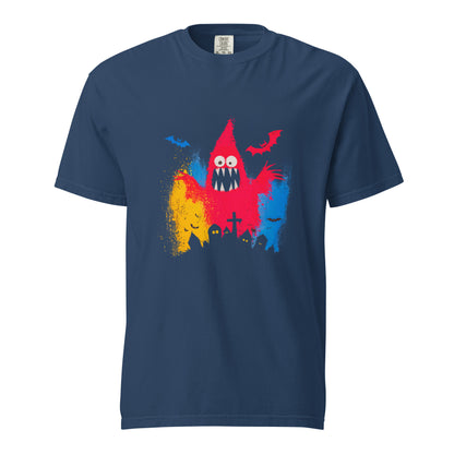 Halloween-Kollektion 2024 - No. 42 - Schweres textilgefärbtes Unisex-T-Shirt - in 3 Farben