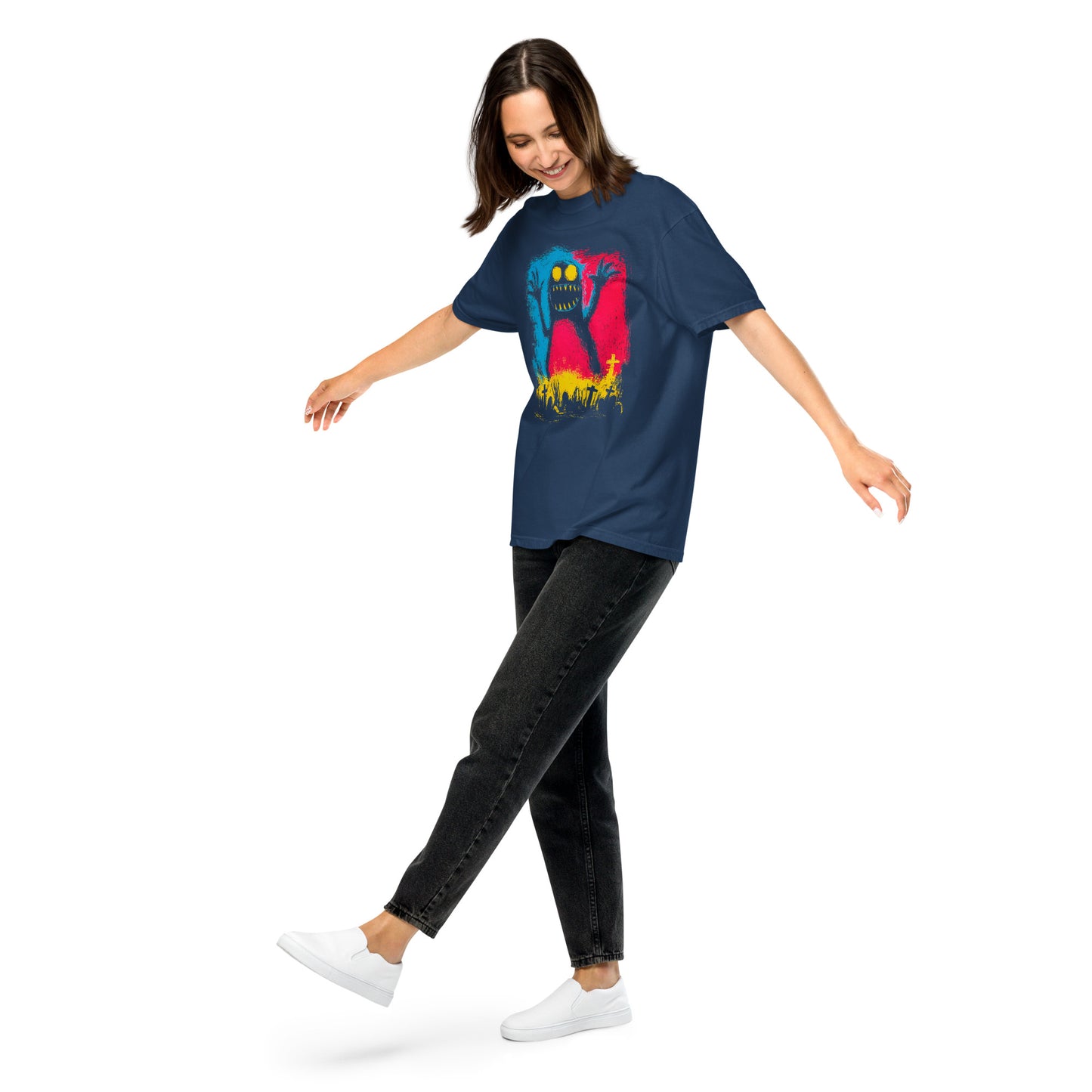 Halloween-Kollektion 2024 - No. 02 - Schweres textilgefärbtes Unisex-T-Shirt - in 3 Farben