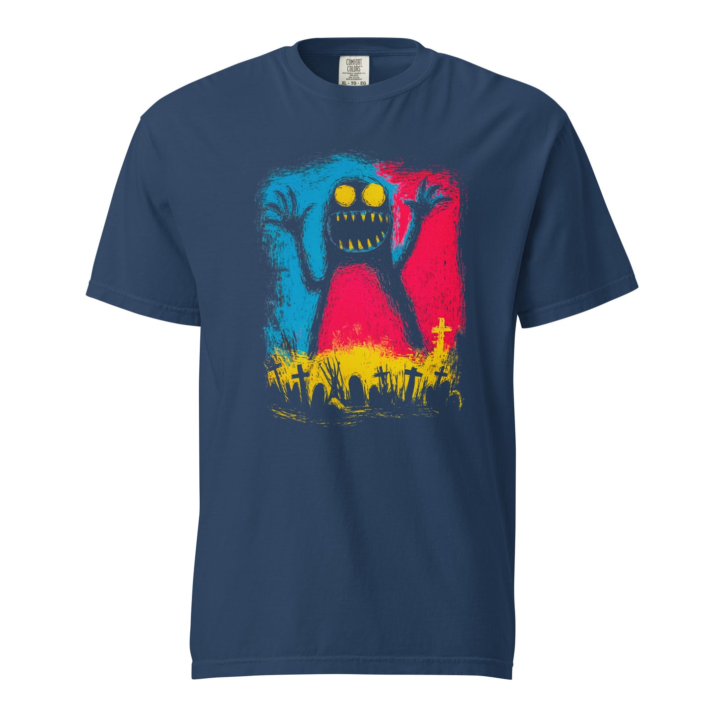 Halloween-Kollektion 2024 - No. 02 - Schweres textilgefärbtes Unisex-T-Shirt - in 3 Farben