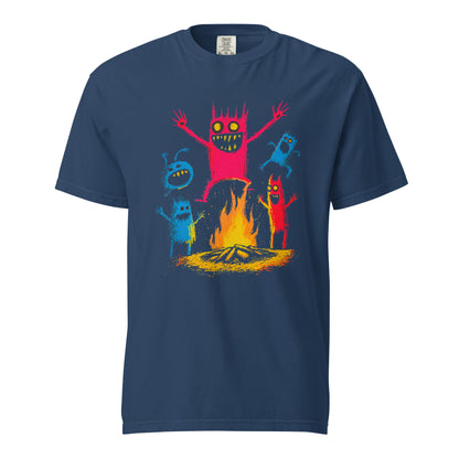 Halloween-Kollektion 2024 - No. 40 - Schweres textilgefärbtes Unisex-T-Shirt - in 3 Farben