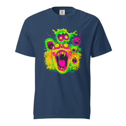 NEON Halloween-Kollektion 2024 - No. 02 - Schweres textilgefärbtes Unisex-T-Shirt - in 4 Farben