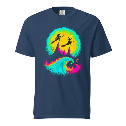 NEON Halloween-Kollektion 2024 - No. 04 - Schweres textilgefärbtes Unisex-T-Shirt - in 6 Farben