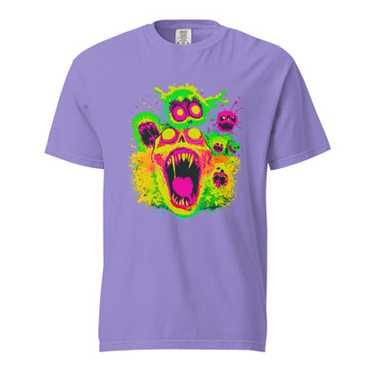 NEON Halloween-Kollektion 2024 - No. 02 - Schweres textilgefärbtes Unisex-T-Shirt - in 4 Farben