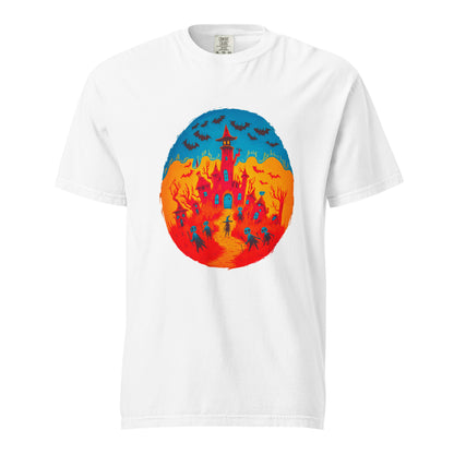 Halloween-Kollektion 2024 - No. B 2  - Schweres textilgefärbtes Unisex-T-Shirt - in 6 Farben