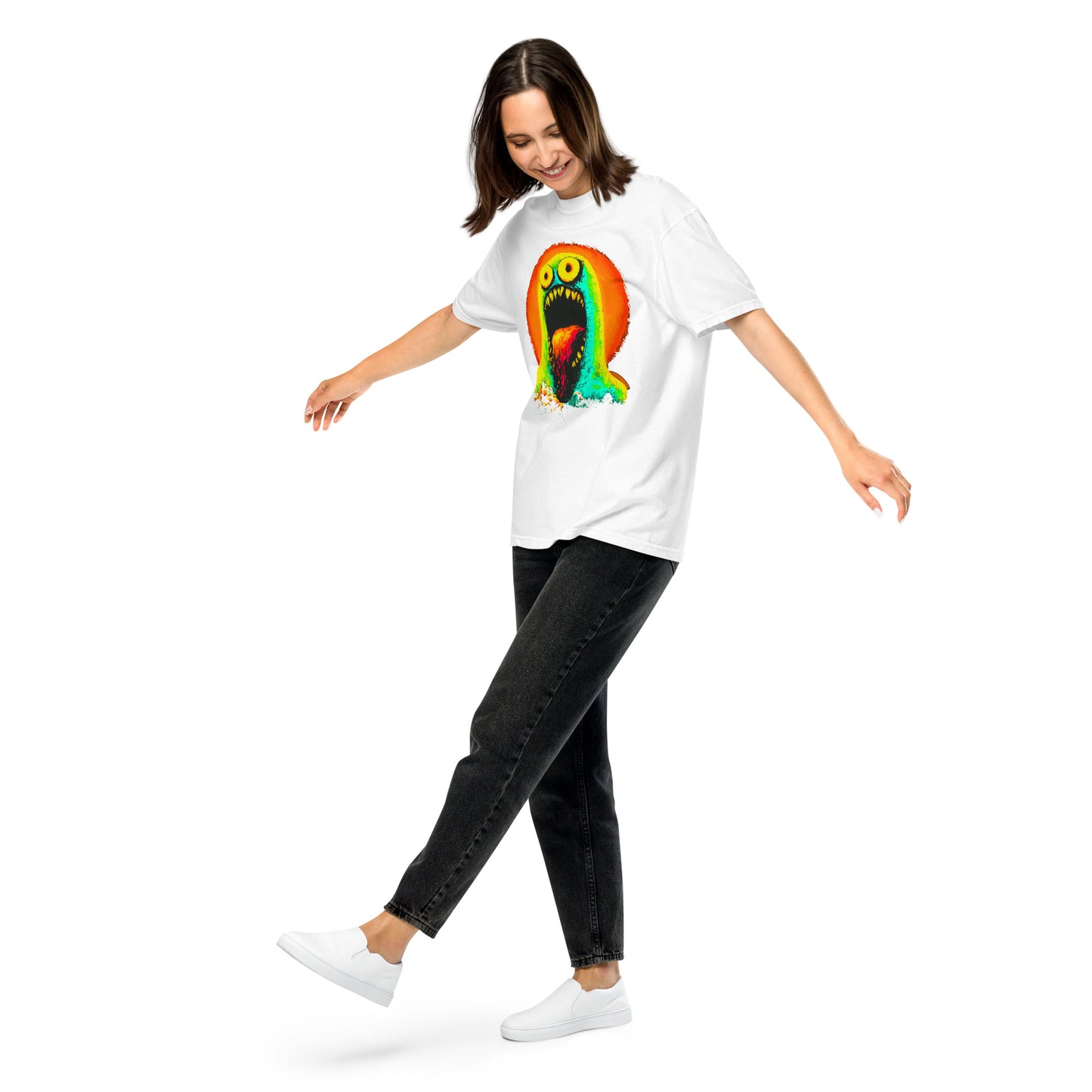 NEON Halloween-Kollektion 2024 - No. 06 - Schweres textilgefärbtes Unisex-T-Shirt - in 6 Farben