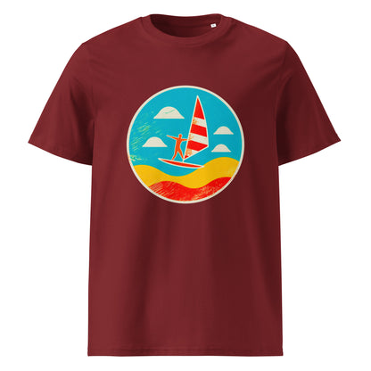 "Surf, Surf, Surf!" #2 - Unisex-Bio-Baumwoll-T-Shirt - Burgundy