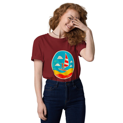 "Surf, Surf, Surf!" #2 - Unisex-Bio-Baumwoll-T-Shirt - Burgundy