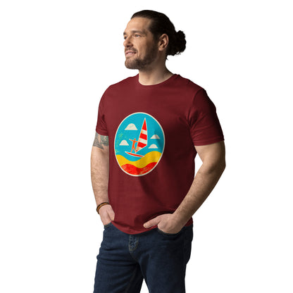 "Surf, Surf, Surf!" #2 - Unisex-Bio-Baumwoll-T-Shirt - Burgundy