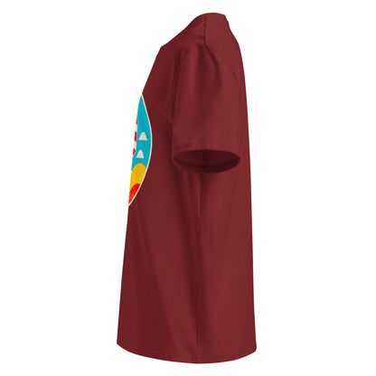 "Surf, Surf, Surf!" #2 - Unisex-Bio-Baumwoll-T-Shirt - Burgundy