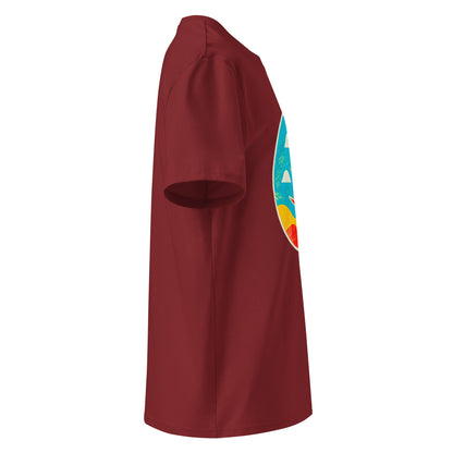 "Surf, Surf, Surf!" #2 - Unisex-Bio-Baumwoll-T-Shirt - Burgundy