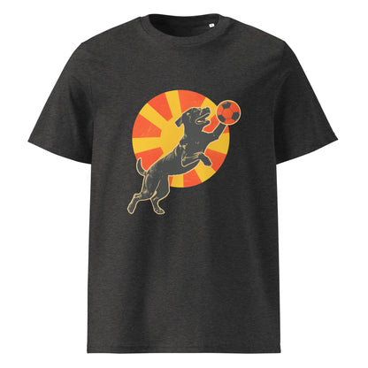 "Football-Labbi!" - Unisex-Bio-Baumwoll-T-Shirt - Dark Heather Grey