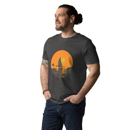 "Surf, Surf, Surf!" #3 - Unisex-Bio-Baumwoll-T-Shirt - Dark Heather Grey