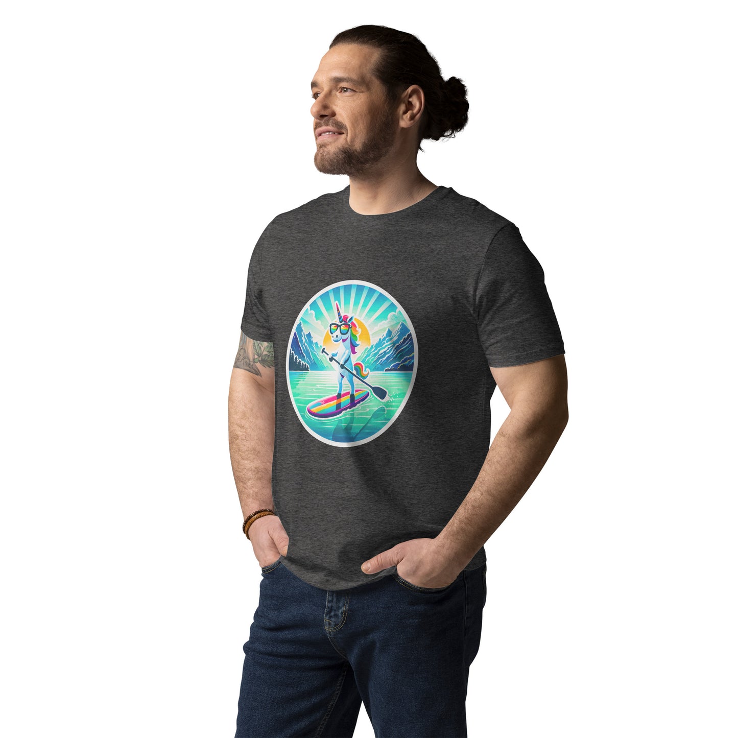 "SUP-Unicorn!" #1  - Unisex-Bio-Baumwoll-T-Shirt - Weiß