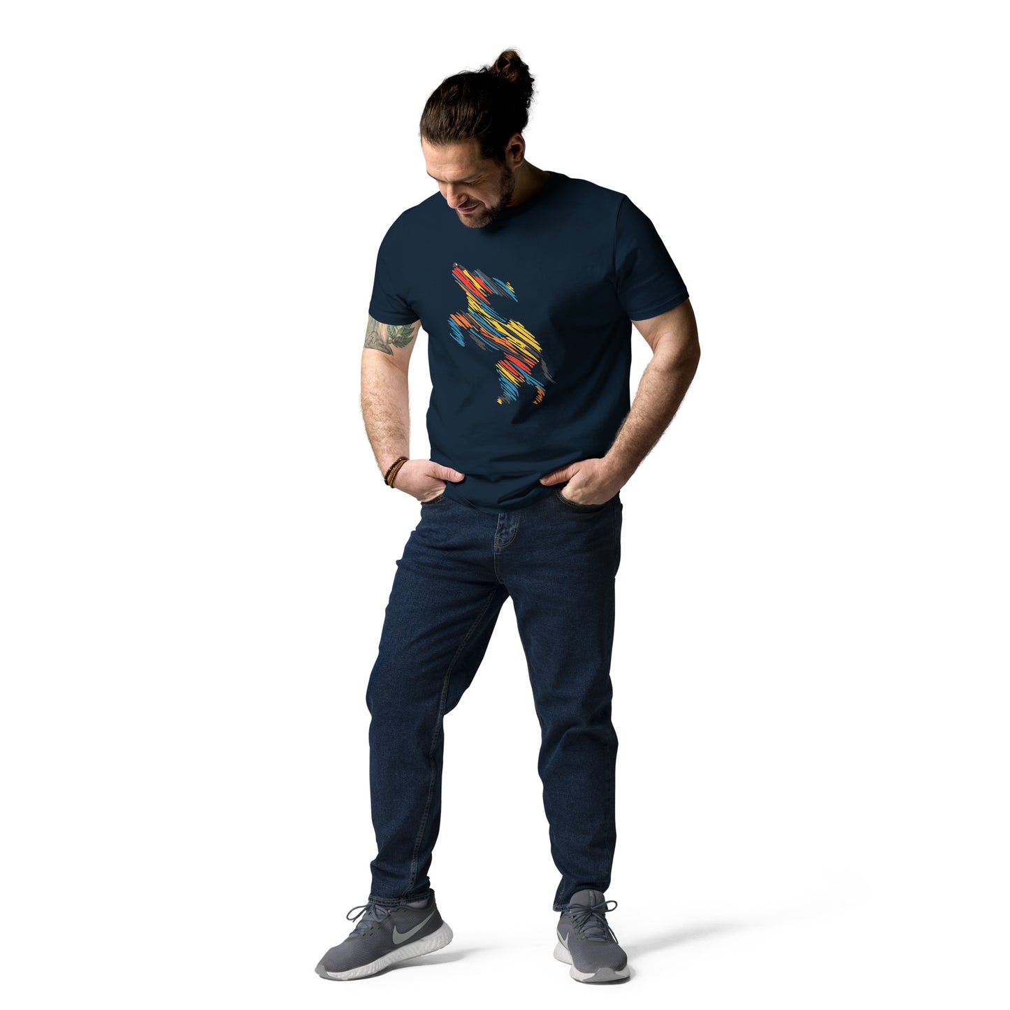 "Happy Dog" #1  - "Sketchy"-Kollektion! - weiß, navy-blau und schwarz