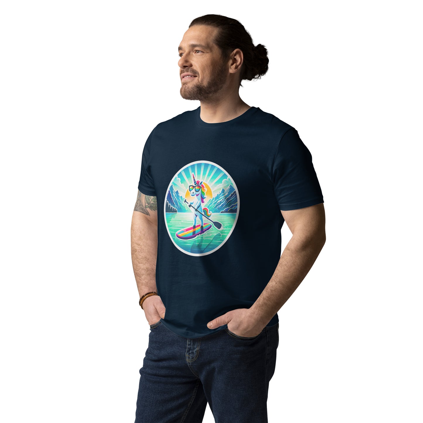 "SUP-Unicorn!" #1  - Unisex-Bio-Baumwoll-T-Shirt - Weiß