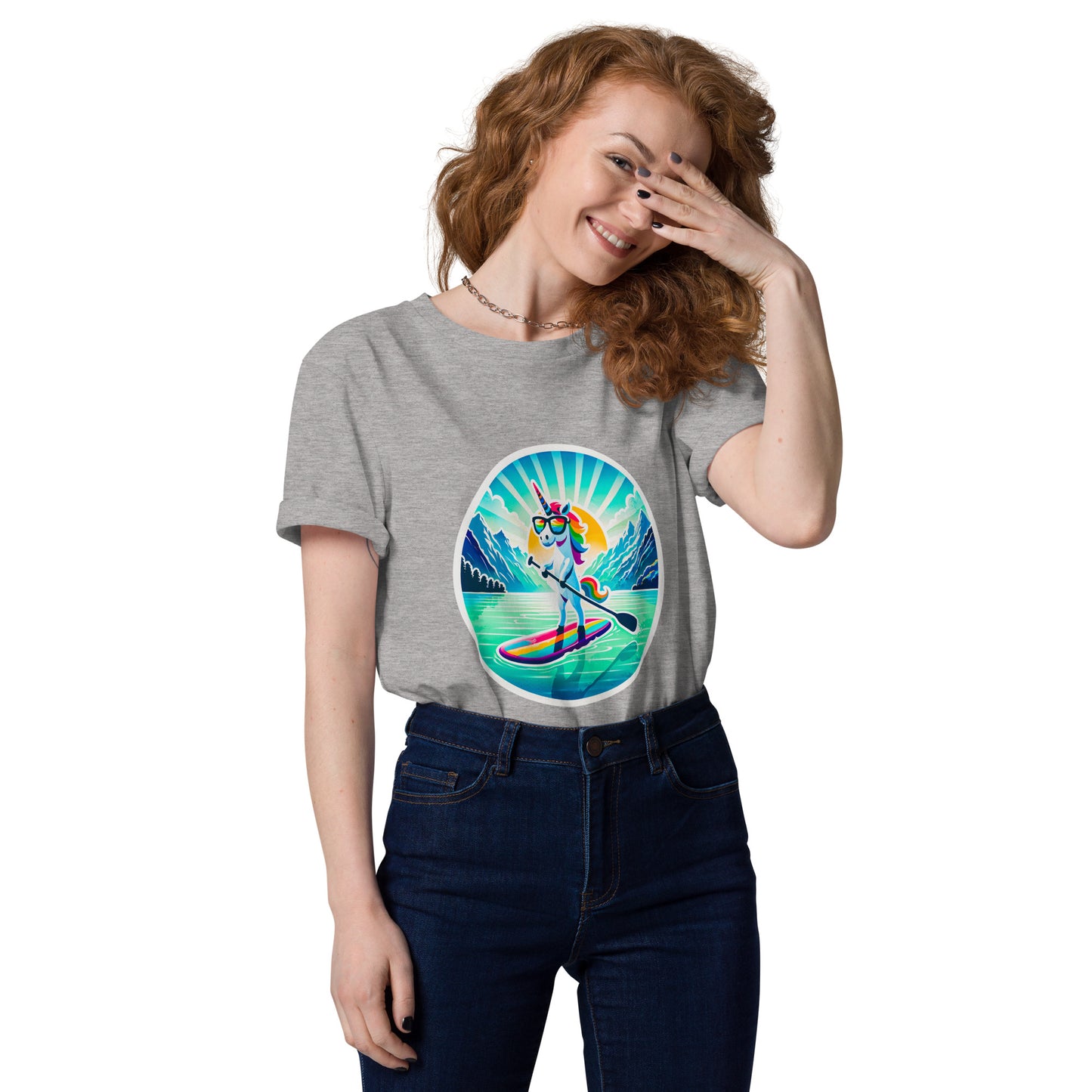 "SUP-Unicorn!" #1  - Unisex-Bio-Baumwoll-T-Shirt - Weiß
