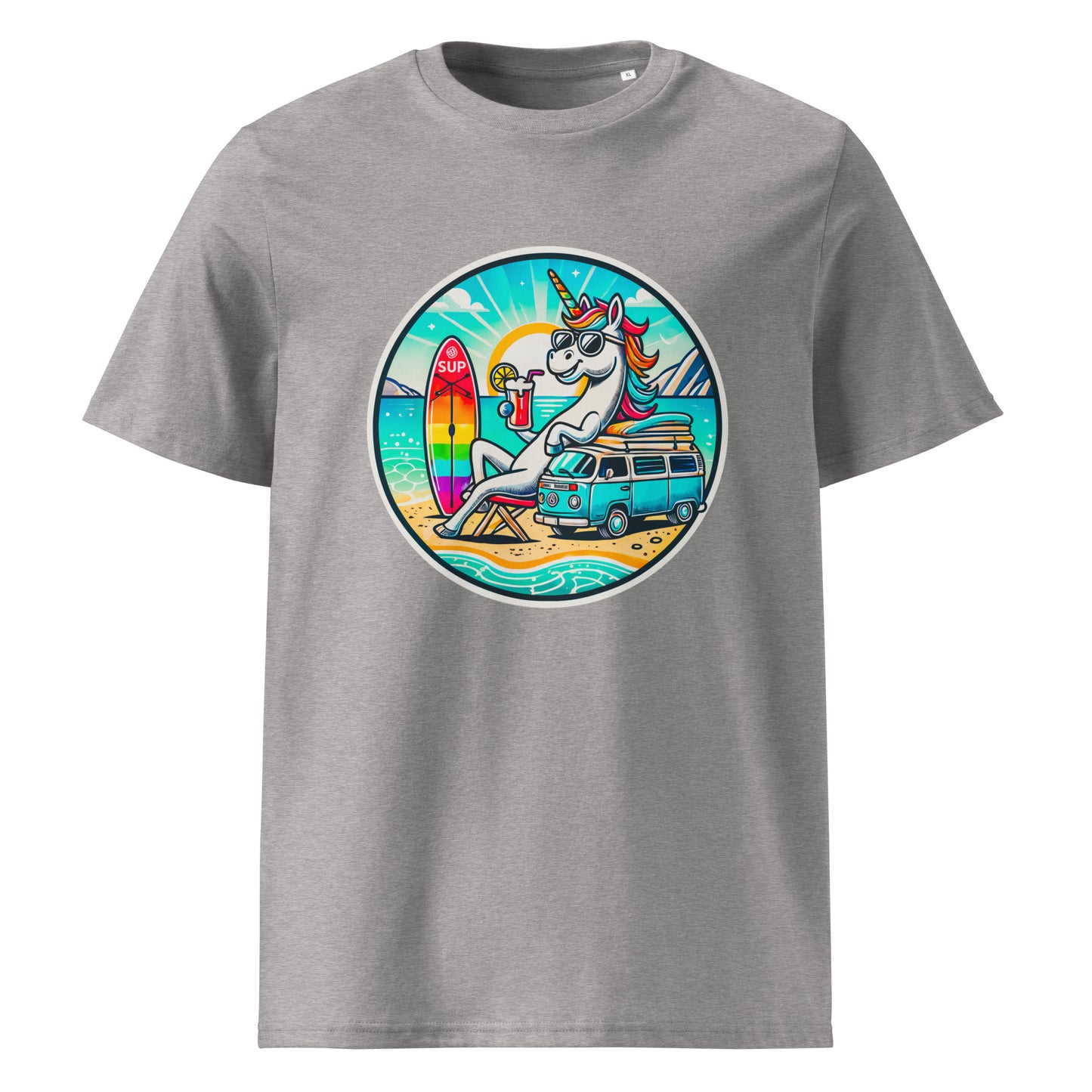 "SUP-Unicorn!" #2  - Unisex-Bio-Baumwoll-T-Shirt - Weiß