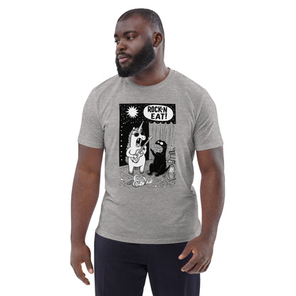 "ROCK´N EAT!" - Unisex-Bio-Baumwoll-T-Shirt - in 3 Farben