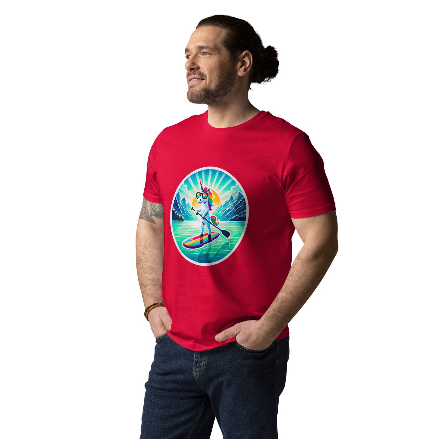 "SUP-Unicorn!" #1  - Unisex-Bio-Baumwoll-T-Shirt - Weiß