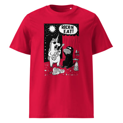 "ROCK´N EAT!" - Unisex-Bio-Baumwoll-T-Shirt - in 3 Farben