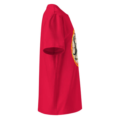 "Dino Disko!" - Unisex-Bio-Baumwoll-T-Shirt - Rot