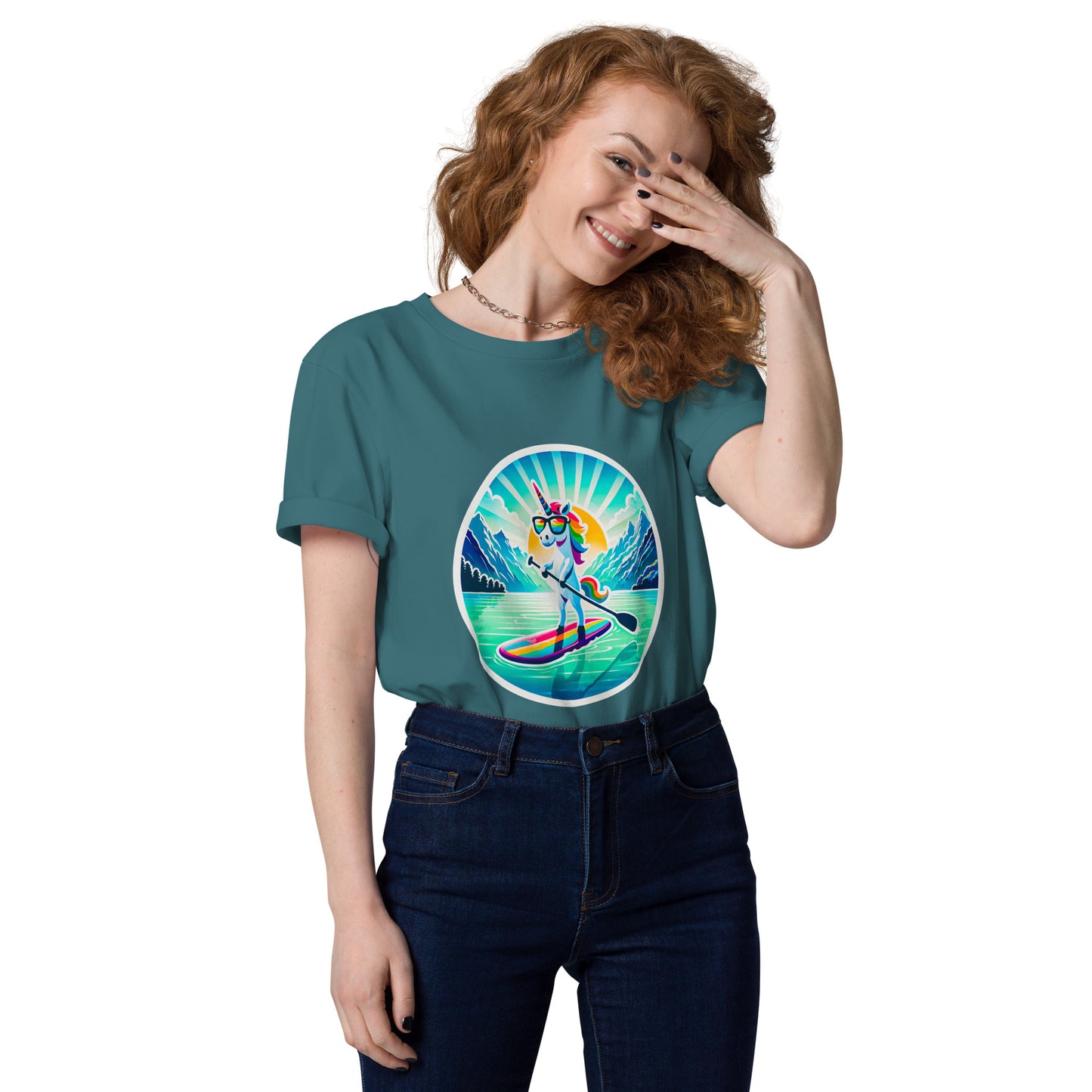 "SUP-Unicorn!" #1  - Unisex-Bio-Baumwoll-T-Shirt - Weiß