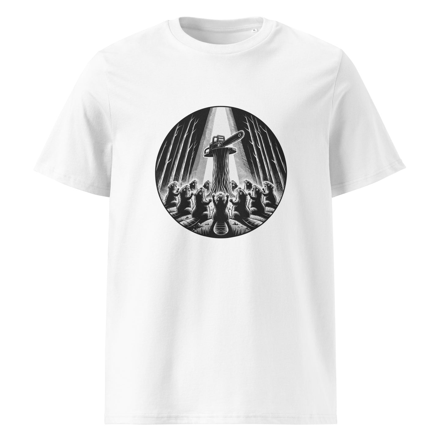 "Biber-Sekte" - Unisex-Bio-Baumwoll-T-Shirt - Weiß