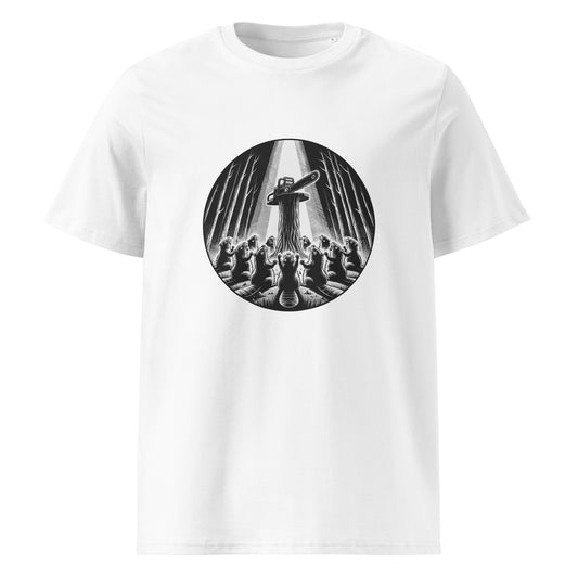 "Biber-Sekte" - Unisex-Bio-Baumwoll-T-Shirt - Weiß