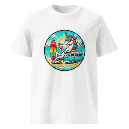 "SUP-Unicorn!" #2  - Unisex-Bio-Baumwoll-T-Shirt - Weiß