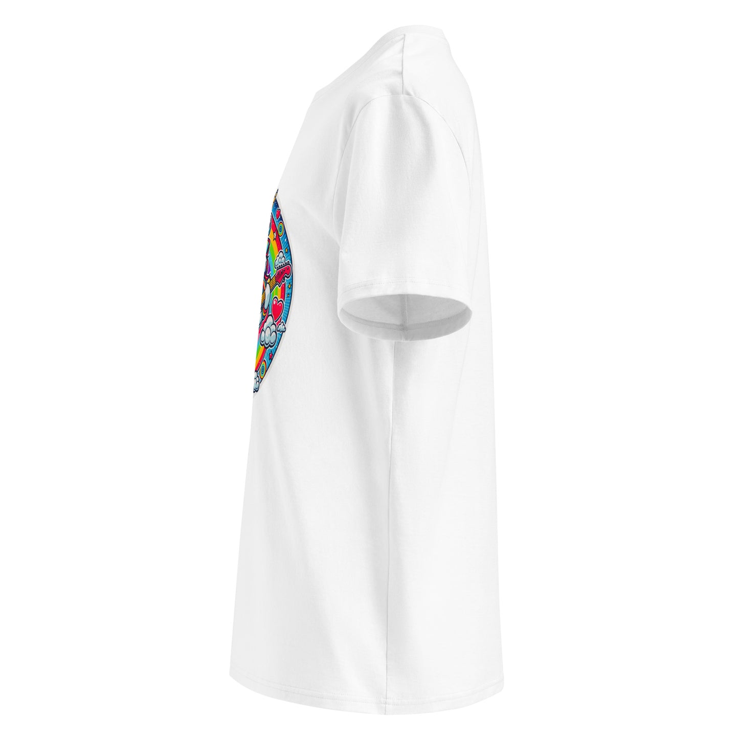 "E-Guitar-Unicorn!" - Unisex-Bio-Baumwoll-T-Shirt - Weiß