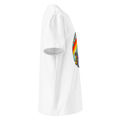 "Saxophone-Unicorn" - Unisex-Bio-Baumwoll-T-Shirt - Weiß