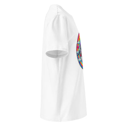 "Heavy-Metal-Unicorn!" - Unisex-Bio-Baumwoll-T-Shirt - Weiß