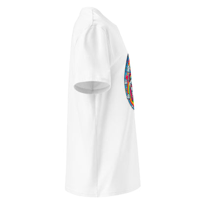 "E-Guitar-Unicorn!" - Unisex-Bio-Baumwoll-T-Shirt - Weiß