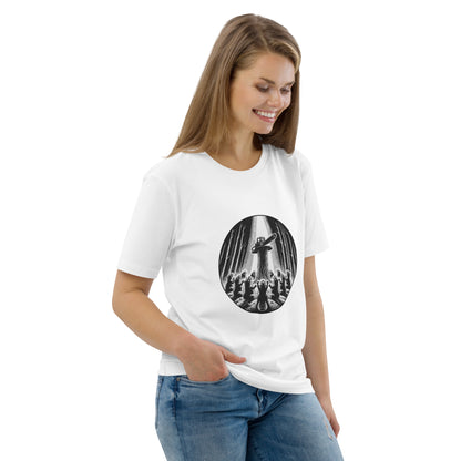"Biber-Sekte" - Unisex-Bio-Baumwoll-T-Shirt - Weiß
