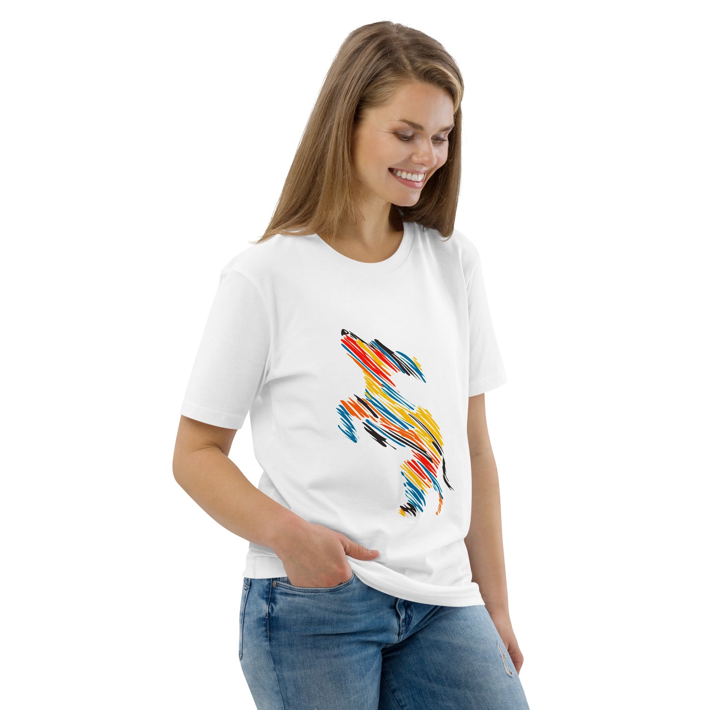 "Happy Dog" #1  - "Sketchy"-Kollektion! - weiß, navy-blau und schwarz