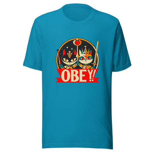 "Obey!" - Unisex-T-Shirt - Aqua